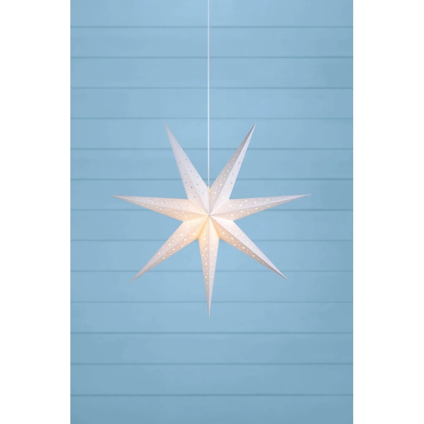 Markslöjd 703876 - Vianočná dekorácia SOLVALLA 1xE14/25W/230V pr. 75 cm biela