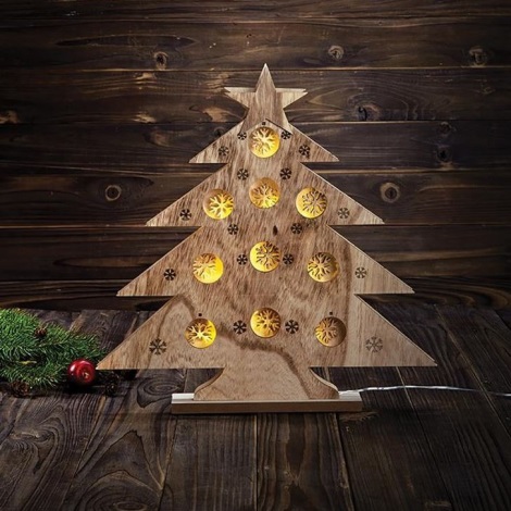 Markslöjd 703920 - LED Vianočná dekorácia HULDA 10xLED/0,6W/3xAA stromček
