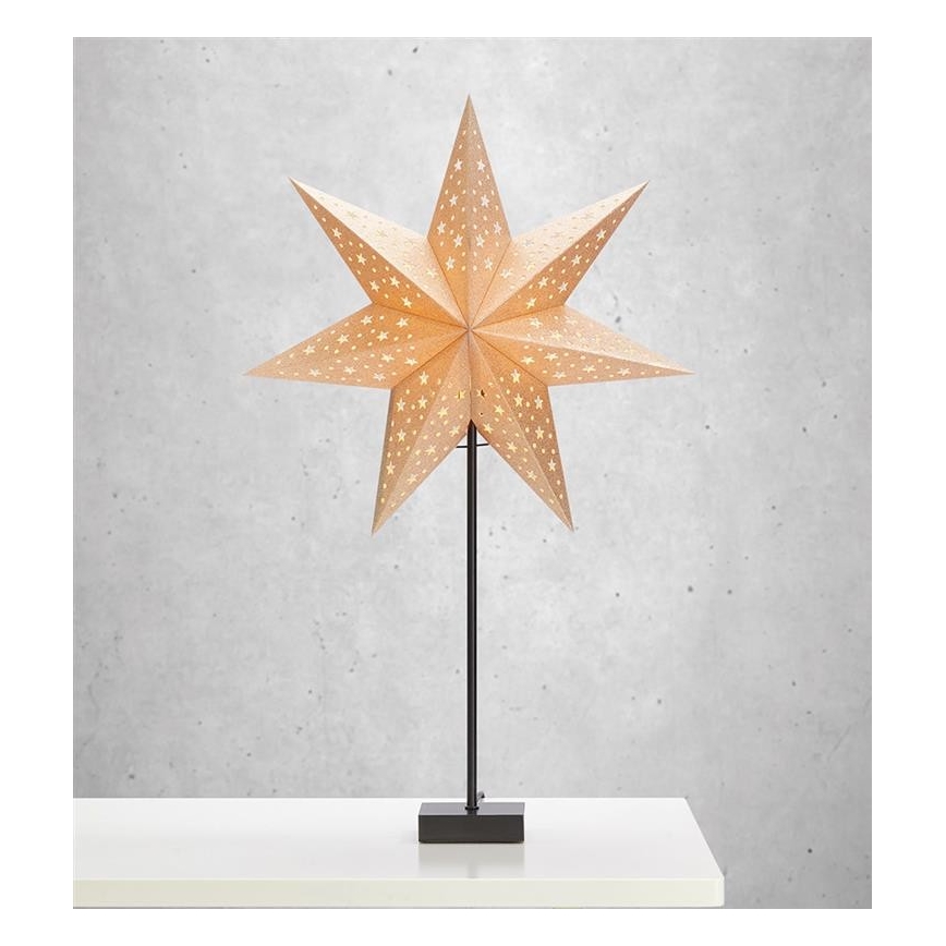 Markslöjd 704454 - Vianočná dekorácia SOLVALLA 1xE14/25W/230V zlatá 69 cm