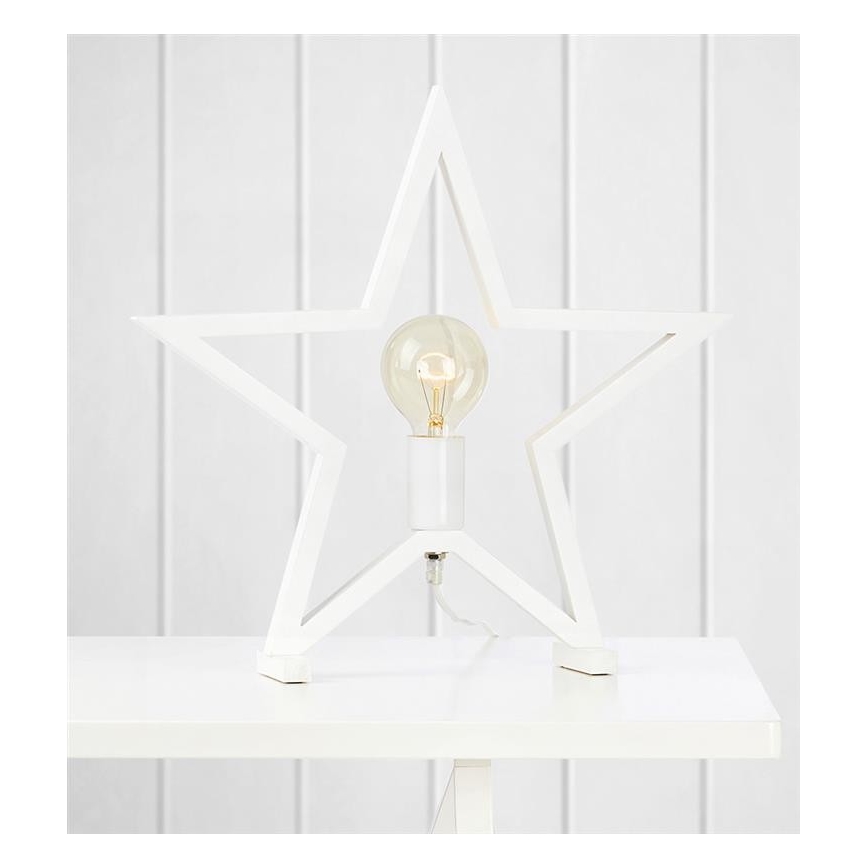 Markslöjd 704550 - Vianočná stolná lampa MARTA 1xE27/40W/230V biela