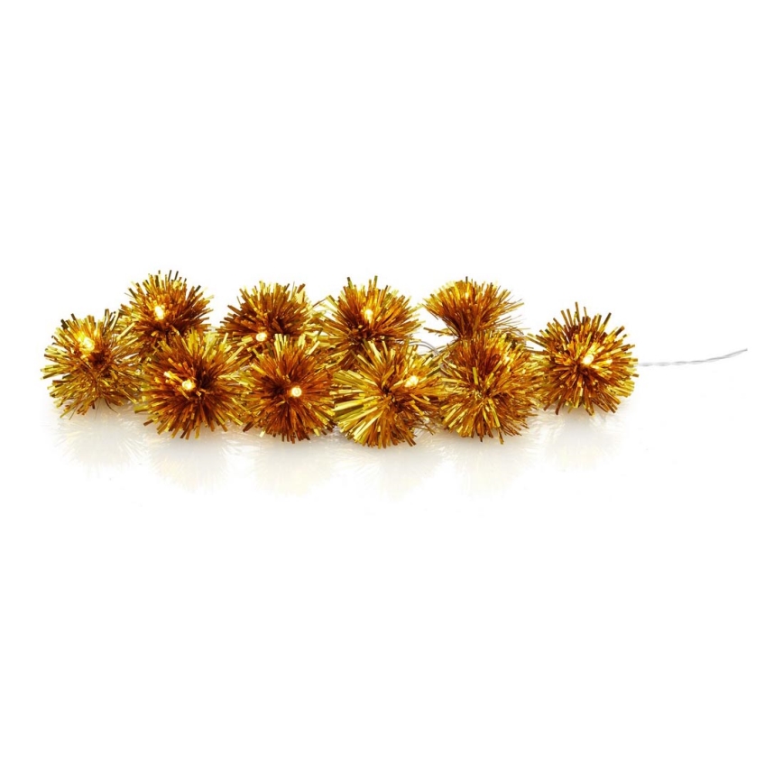 Markslöjd 704775 - LED Vianočná reťaz POMPOM 10xLED/2xAA 2,75m