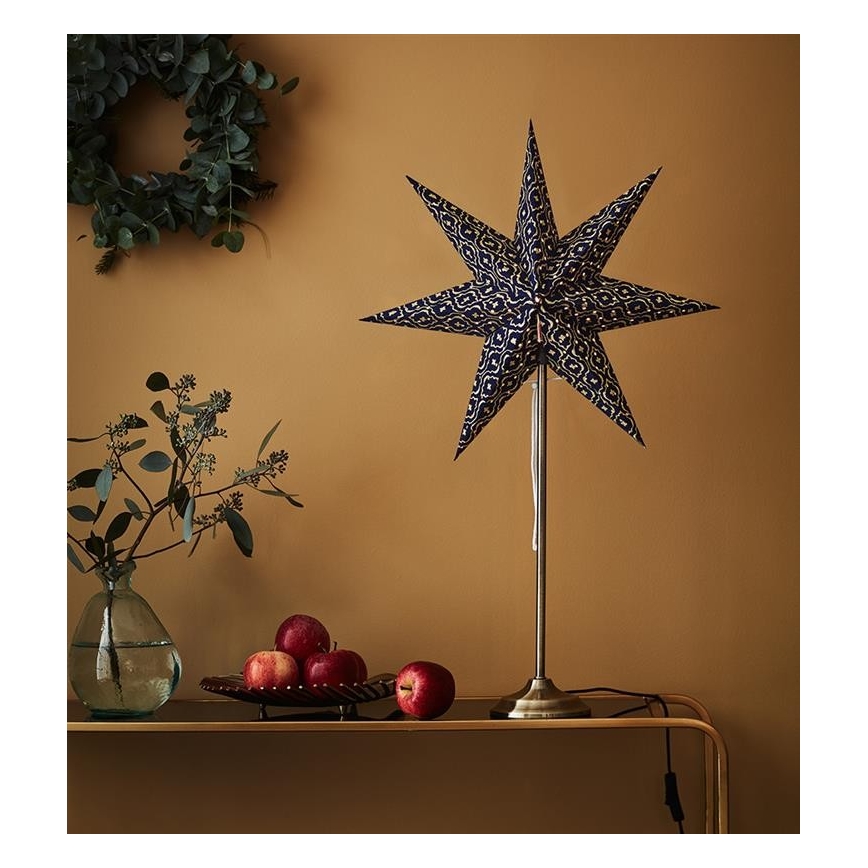 Markslöjd 705312 - Vianočná dekorácia BAROQUE 1xE14/25W/230V modrá 45 cm