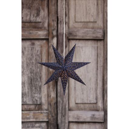 Markslöjd 705317 - Vianočná dekorácia BAROQUE 1xE14/25W/230V Ø 75 cm modrá