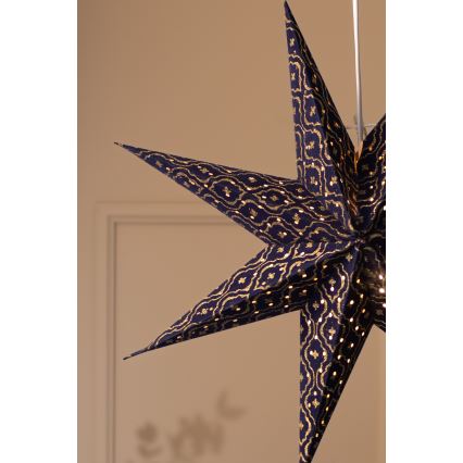 Markslöjd 705317 - Vianočná dekorácia BAROQUE 1xE14/25W/230V Ø 75 cm modrá
