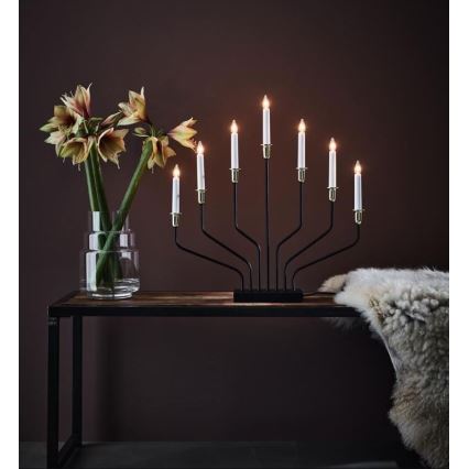 Markslöjd 705758 - Vianočný svietnik BROSA XL 7xE10/3W/230V