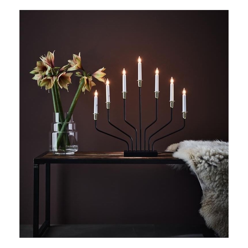 Markslöjd 705758 - Vianočný svietnik BROSA XL 7xE10/3W/230V