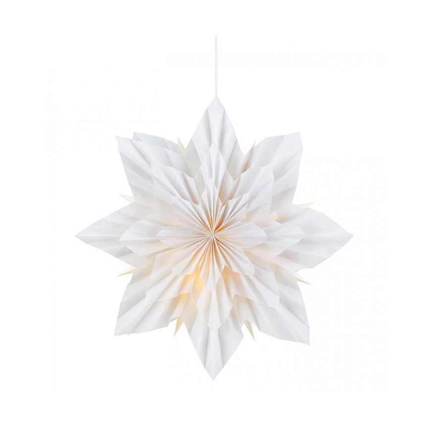 Markslöjd 705836 - Vianočná dekorácia NEELA 1xE14/25W/230V priemer 43 cm biela