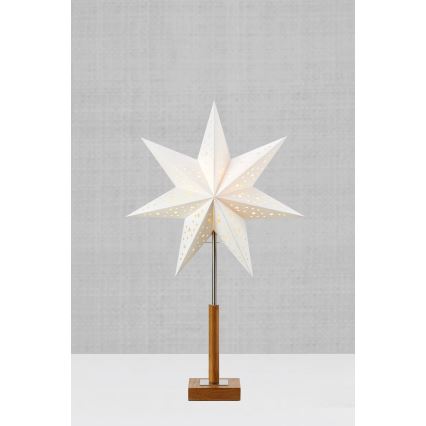 Markslöjd 706041 - Vianočná dekorácia SOLVALLA 1xE14/25W/230V 35 cm biela/dub