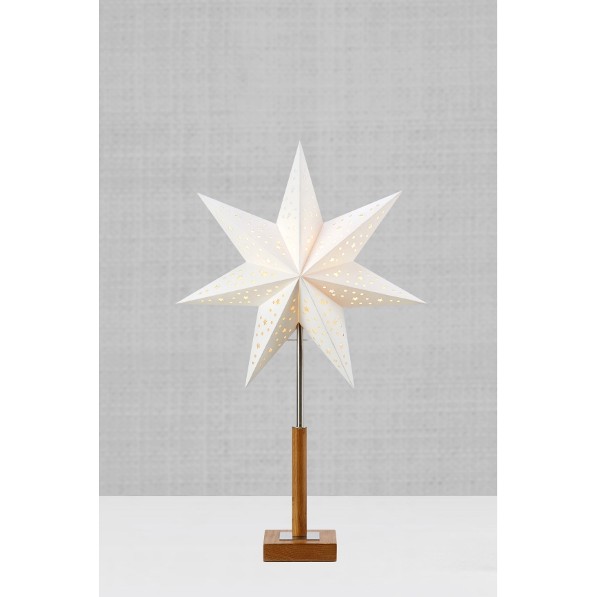 Markslöjd 706041 - Vianočná dekorácia SOLVALLA 1xE14/25W/230V 35 cm biela/dub
