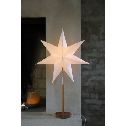Markslöjd 706213 - Vianočná dekorácia SPERANZA 1xE14/6W/230V pr. 45 cm borovica/krémová