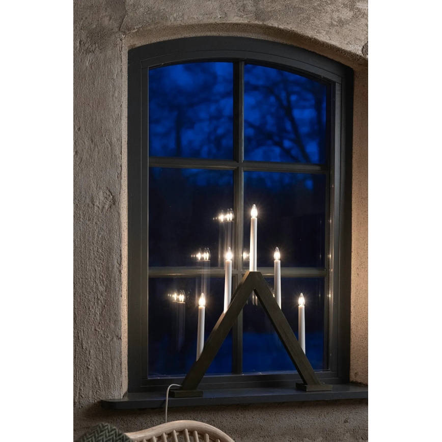 Markslöjd 706224 - Vianočný svietnik ARIELE 5xE10/3W/230V borovica/hnedá