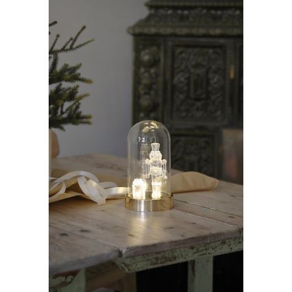 Markslöjd 706527 - LED Vianočná dekorácia ISLA LED/0,12W/3xAA mosadz/luskáčik