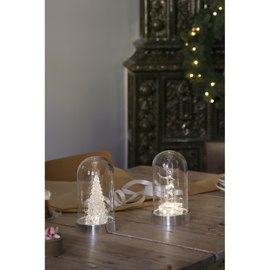 Markslöjd 706528 - LED Vianočná dekorácia ISLA LED/0,06W/3xAA lesklý chróm/sob