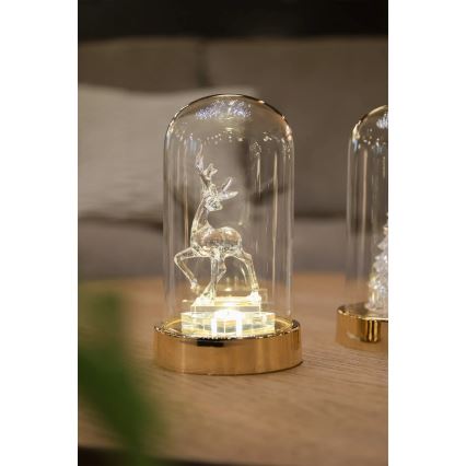 Markslöjd 706529 - LED Vianočná dekorácia ISLA LED/0,06W/3xAA mosadz/sob