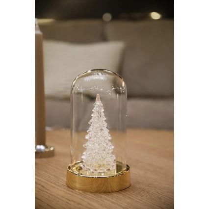 Markslöjd 706531 - LED vianočná dekorácia ISLA LED/0,06W/3xAA mosadz/stromček