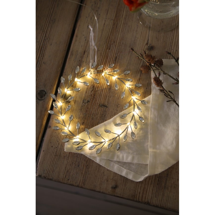 Markslöjd 706557 - LED Vianočná dekorácia ARIA LED/3,12W/2xAA strieborná