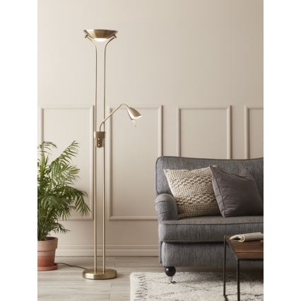 Markslöjd 111247 - Stmievateľná stojacia lampa DETROIT 1xR7s/230W+ 1xGU10/35W/230V bronz