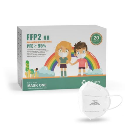 Mask One respirátor detská veľkosť FFP2 NR - CE 0370 biely 20ks