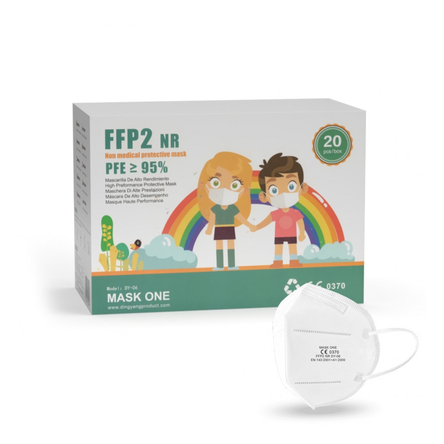 Mask One respirátor detská veľkosť FFP2 NR - CE 0370 biely 20ks