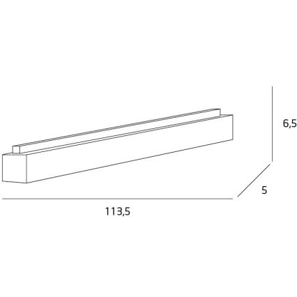 MAXLIGHT C0125D - LED Stmievateľné stropné svietidlo LINEAR LED/36W/230V 113,5 cm biela