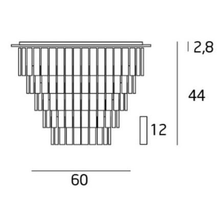 MAXLIGHT C0137 - Stropné svietidlo MONACO 15xG9/40W/230V pr. 60 cm lesklý chróm
