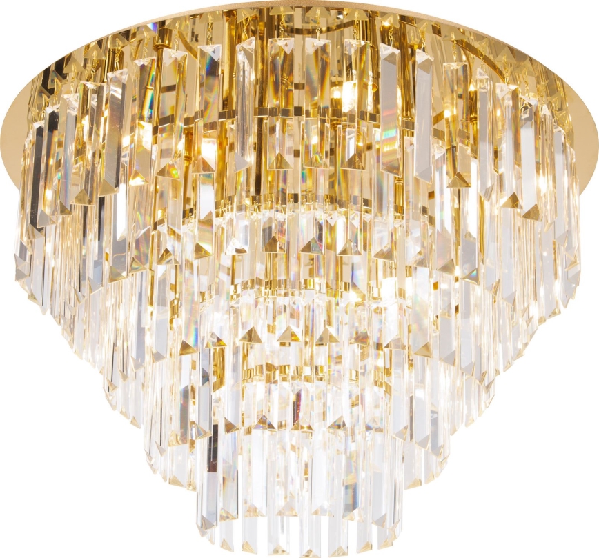 MAXLIGHT C0206 - Stropné svietidlo MONACO 15xG9/40W/230V pr. 60 cm zlatá
