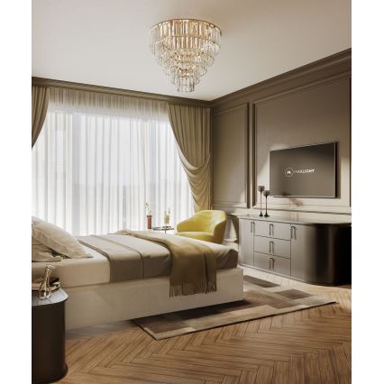 MAXLIGHT C0224 - Stropné svietidlo MONACO 16xG9/40W/230V pr. 80 cm zlatá