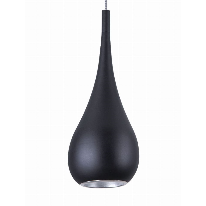 MAXLIGHT P0233 - Luster na lanku DROP 1xE27/40W/230V pr. 20 cm čierna
