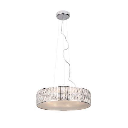 MAXLIGHT P0236 - Luster na lanku DIAMANTE 5xG9/42W/230V pr. 38 cm lesklý chróm