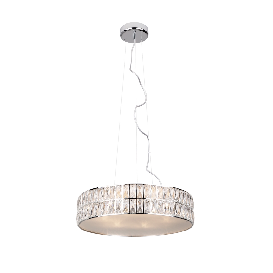 MAXLIGHT P0236 - Luster na lanku DIAMANTE 5xG9/42W/230V pr. 38 cm lesklý chróm