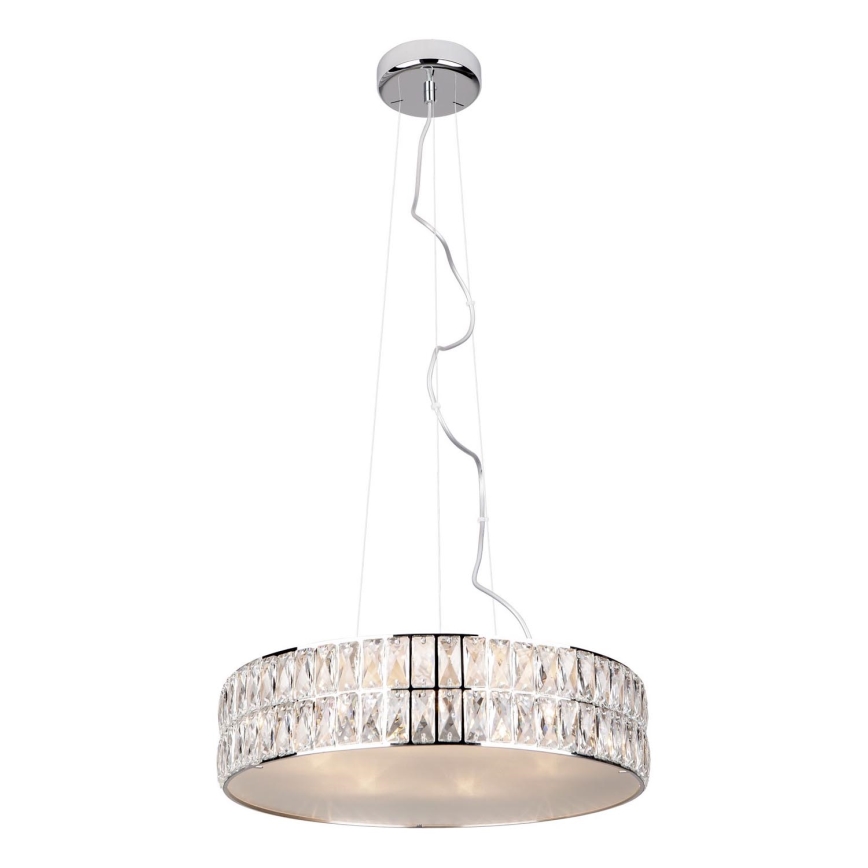 MAXLIGHT P0236 - Luster na lanku DIAMANTE 5xG9/42W/230V pr. 38 cm lesklý chróm