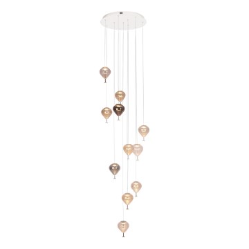 MAXLIGHT P0526D - LED Stmievateľný luster na lanku PALLONCINI 11xLED/6W/230V pr. 45 cm číra/béžová/dymová