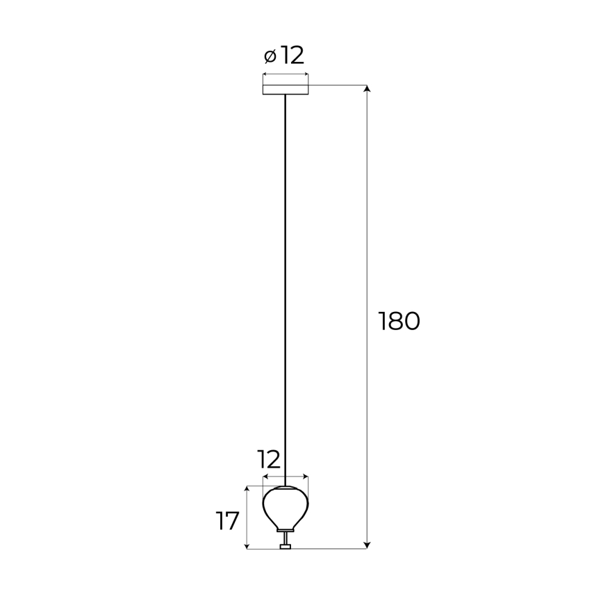 MAXLIGHT P0527 - LED Luster na lanku PALLONCINI 2xLED/3W/230V pr. 12 cm číra