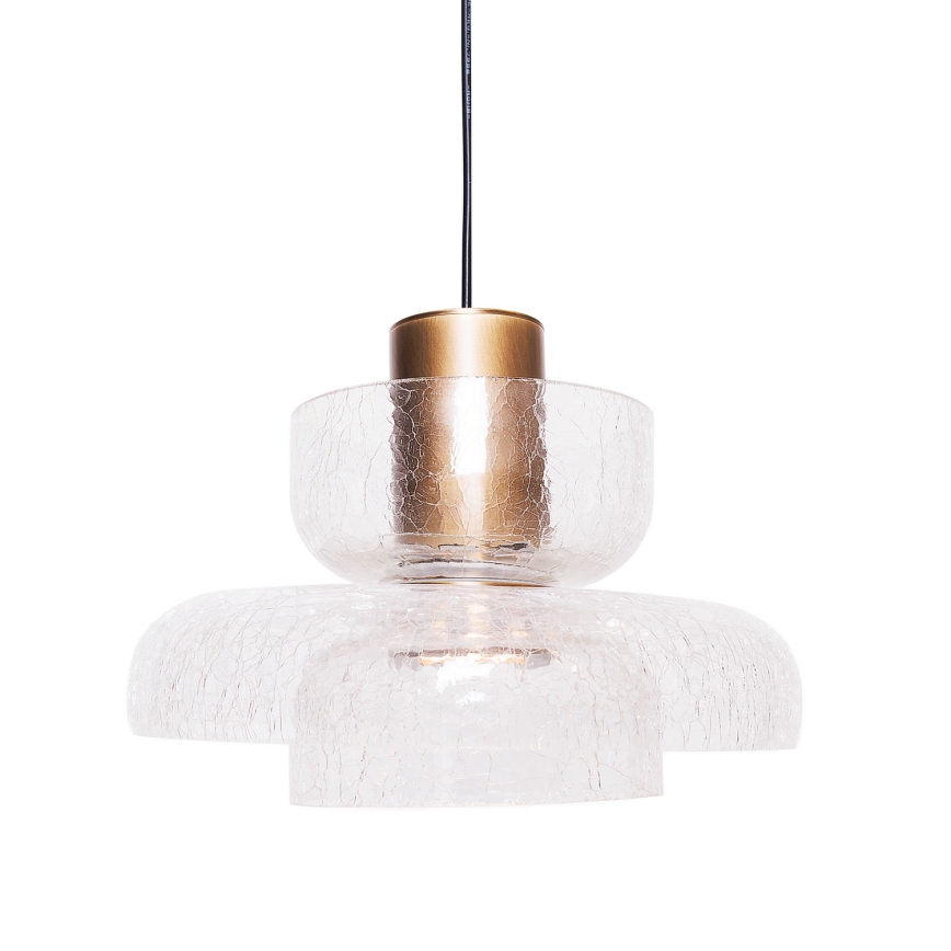 MAXLIGHT P0532 - LED Luster na lanku SIGNATURE LED/8W/230V pr. 22 cm mosadz/číra
