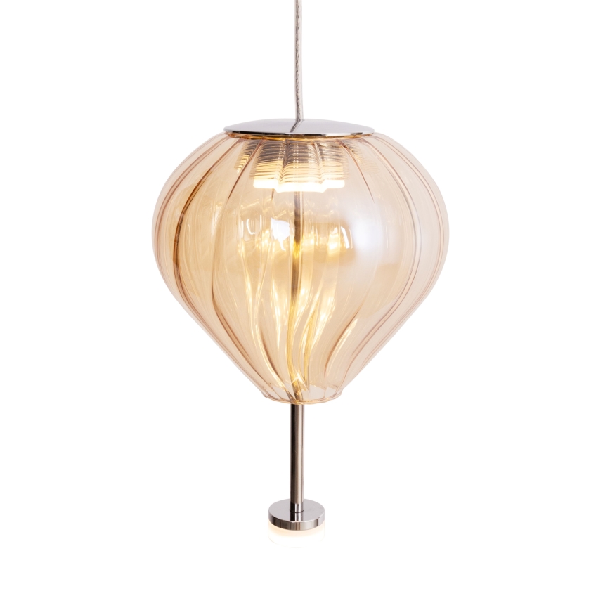 MAXLIGHT P0575 - LED Luster na lanku PALLONCINI 2xLED/3W/230V pr. 12 cm béžová