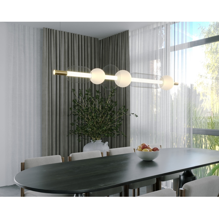 MAXLIGHT P0593 - LED Luster na lanku BORA LED/29W/230V biela/čierna