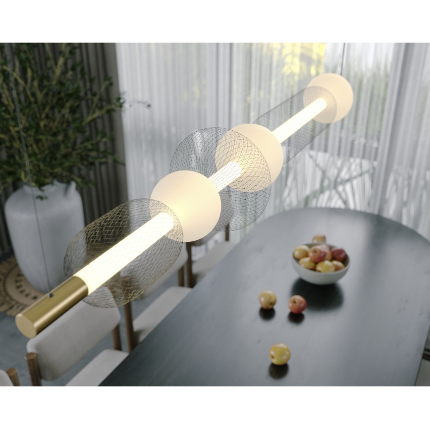 MAXLIGHT P0593 - LED Luster na lanku BORA LED/29W/230V biela/čierna