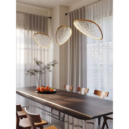 MAXLIGHT P0637D - LED závesný luster EMPIRE na lanku LED/17W/230V zlatá