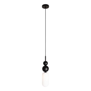 MAXLIGHT P0641 - Závesný luster NOVA na lanku 1xG9/12W/230V pr. 12 cm čierna