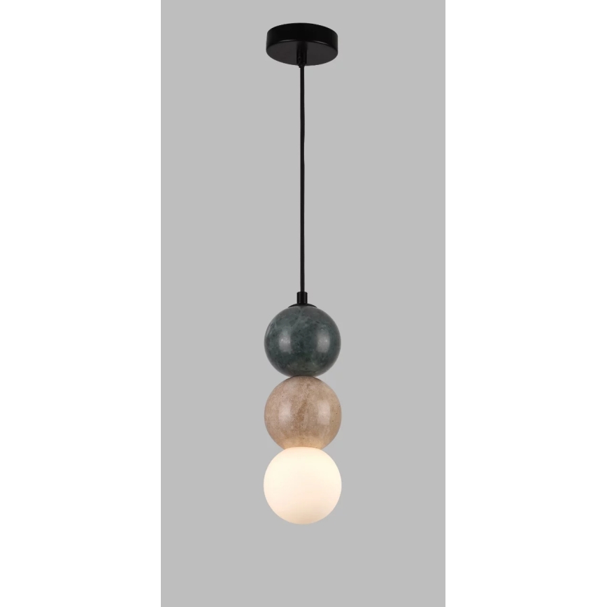 MAXLIGHT P0665 - Závesné svietidlo na lanku ALICE 1xG9/7W/230V priemer 10 cm čierna