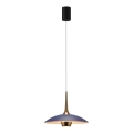 MAXLIGHT P0675 - LED Luster na lanku MANUKA LED/12W/230V pr. 28 cm zlatý/modrý
