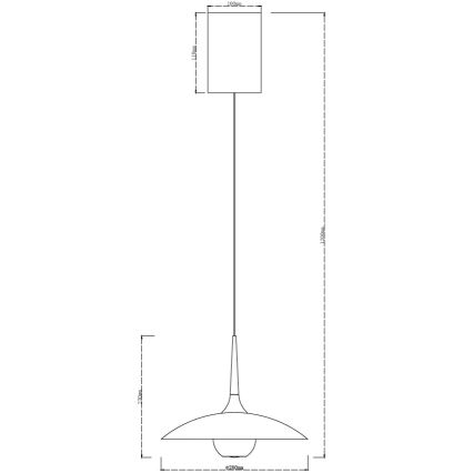MAXLIGHT P0676 - LED luster na lanku MANUKA LED/12W/230V pr. 28 cm zlatá/čierna