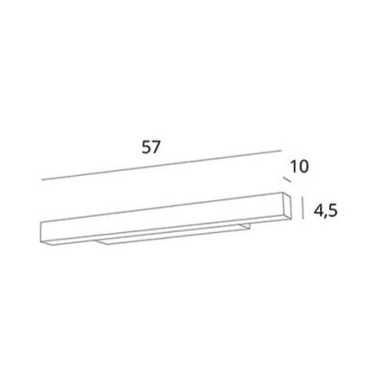 MAXLIGHT W0264 - LED Stmievateľné kúpeľňové osvetlenie zrkadla LINEAR LED/18W/230V 57 cm IP44 čierna
