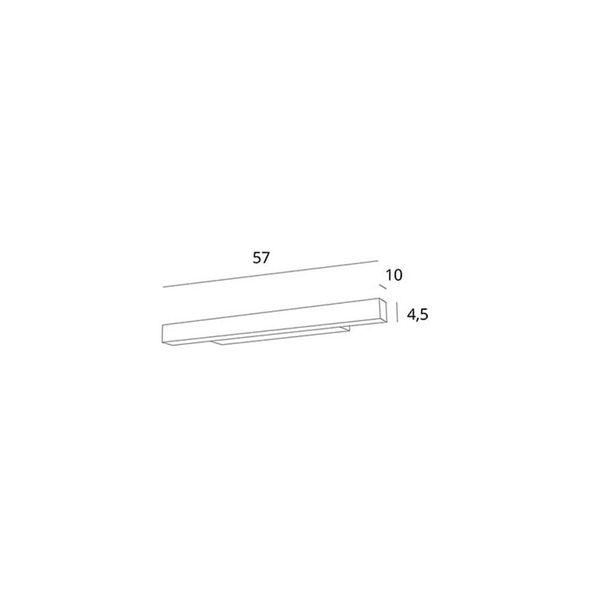 MAXLIGHT W0264 - LED Stmievateľné kúpeľňové osvetlenie zrkadla LINEAR LED/18W/230V 57 cm IP44 čierna