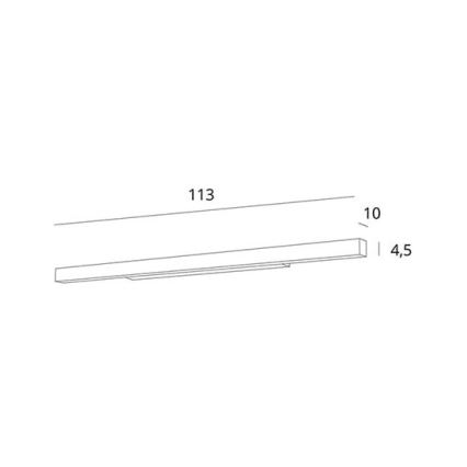 MAXLIGHT W0265 - LED Stmievateľné kúpeľňové osvetlenie zrkadla LINEAR LED/36W/230V 113,5 cm IP44 biela
