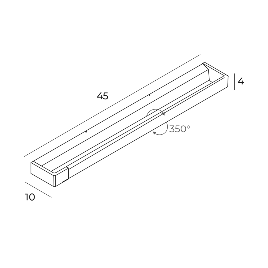 MAXLIGHT W0306 - LED Kúpeľňové nástenné svietidlo FLINK LED/12W/230V 45 cm IP44 biela