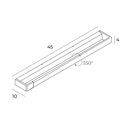 MAXLIGHT W0318 - LED Kúpeľňové nástenné svietidlo FLINK LED/12W/230V 45 cm IP44 zlatá