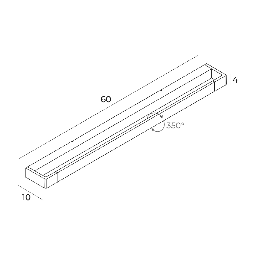 MAXLIGHT W0319 - LED Kúpeľňové nástenné svietidlo FLINK LED/18W/230V 60 cm IP44 zlatá