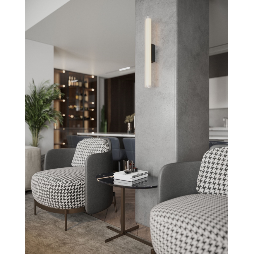 MAXLIGHT W0365 - LED Kúpeľňové nástenné svietidlo FAYETTE LED/12W/230V 61 cm IP44 čierna