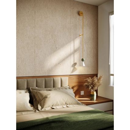 MAXLIGHT W0448 - LED Nástenné svietidlo BINGO LED/8W/230V CRI 92 zlatá/zelená